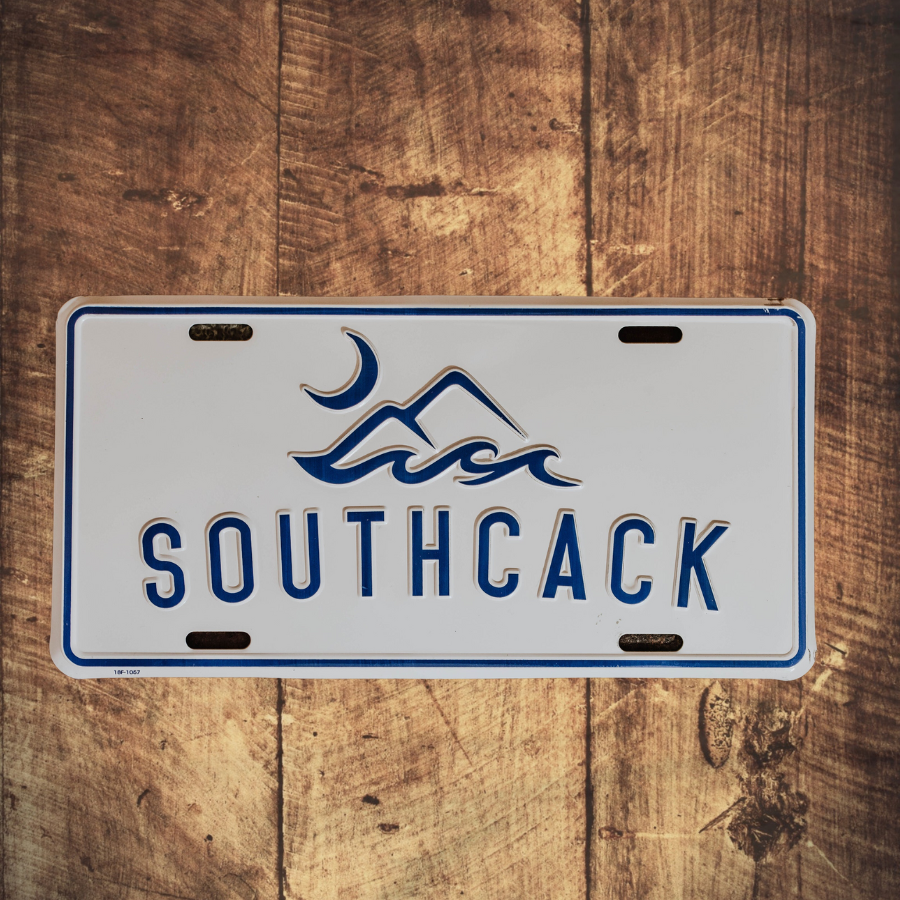 SouthCack License Plate- White
