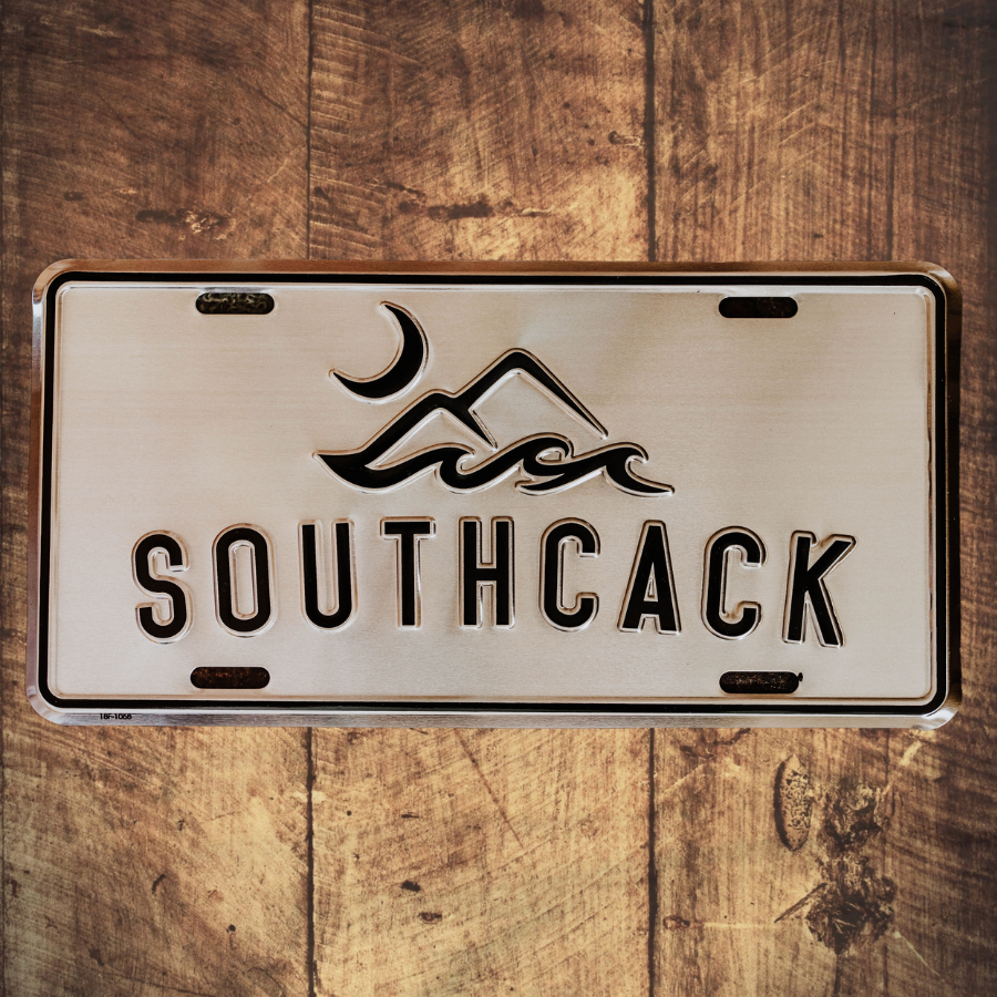 SouthCack License Plate- Silver Metallic